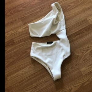 Haight. Women's One Shoulder Cutout Swimsuit Sz M